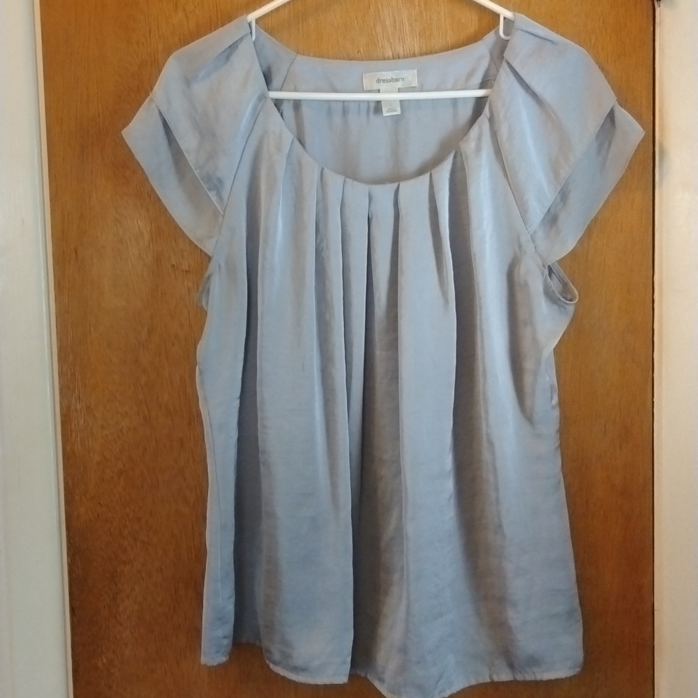 Dress Barn Silver/Grey Colored Pullover Top Sz. L